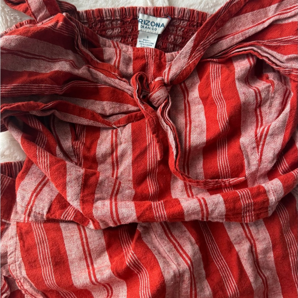 Arizona Jean Company Striped Set with Tie-Front detail - Picture 2 of 4